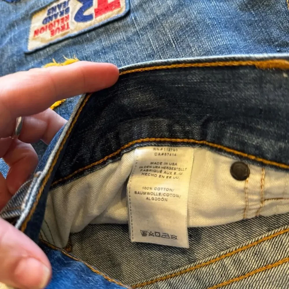 True Religion Rare Patch Denim Jeans - Unique Style